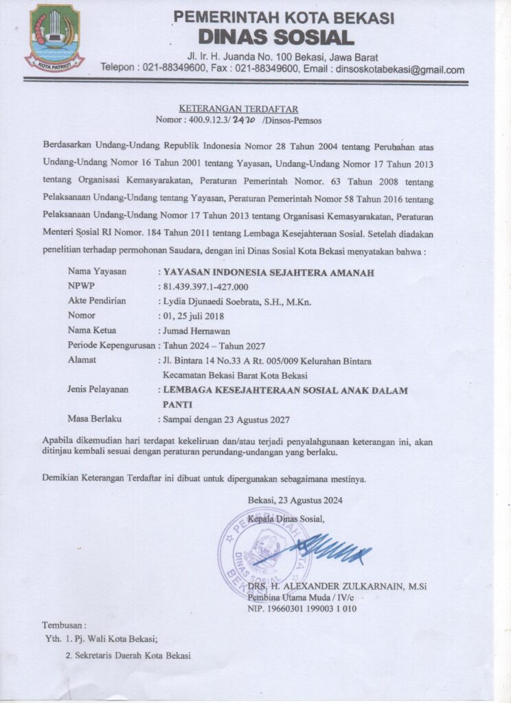 DINAS SOSIAL KOTA BEKASI